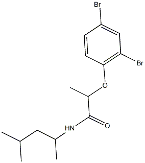 2-(2,4-dibromophenoxy)-N-(1,3-dimethylbutyl)propanamide Struktur