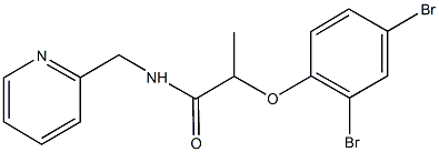 2-(2,4-dibromophenoxy)-N-(2-pyridinylmethyl)propanamide Struktur