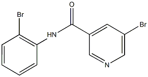 5-bromo-N-(2-bromophenyl)nicotinamide Struktur