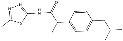 2-(4-isobutylphenyl)-N-(5-methyl-1,3,4-thiadiazol-2-yl)propanamide Struktur