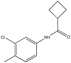 N-(3-chloro-4-methylphenyl)cyclobutanecarboxamide Struktur