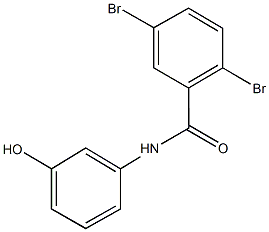 2,5-dibromo-N-(3-hydroxyphenyl)benzamide Struktur