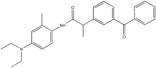 2-(3-benzoylphenyl)-N-[4-(diethylamino)-2-methylphenyl]propanamide Struktur