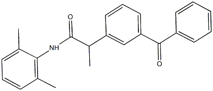 2-(3-benzoylphenyl)-N-(2,6-dimethylphenyl)propanamide Struktur