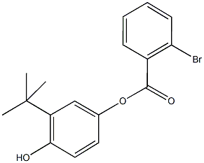 3-tert-butyl-4-hydroxyphenyl 2-bromobenzoate Struktur