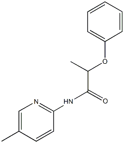 N-(5-methyl-2-pyridinyl)-2-phenoxypropanamide Struktur