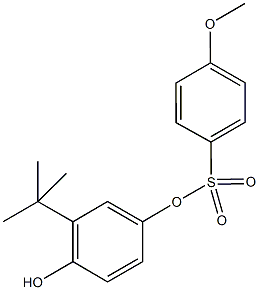 3-tert-butyl-4-hydroxyphenyl4-methoxybenzenesulfonate Struktur