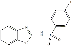 4-methoxy-N-(4-methyl-1,3-benzothiazol-2-yl)benzenesulfonamide Struktur