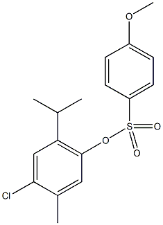 4-chloro-2-isopropyl-5-methylphenyl4-methoxybenzenesulfonate Struktur