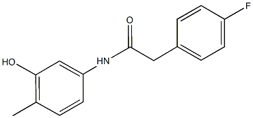 2-(4-fluorophenyl)-N-(3-hydroxy-4-methylphenyl)acetamide Struktur