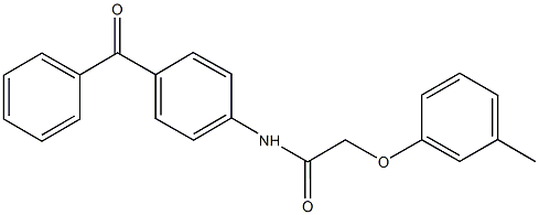 N-(4-benzoylphenyl)-2-(3-methylphenoxy)acetamide Struktur