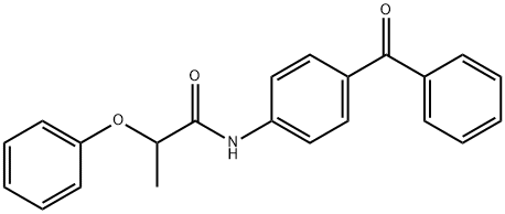 N-(4-benzoylphenyl)-2-phenoxypropanamide Struktur