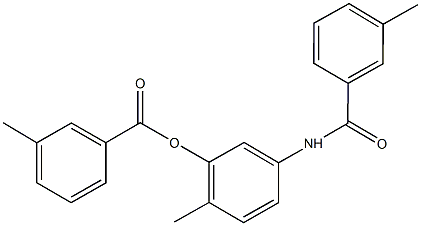 2-methyl-5-[(3-methylbenzoyl)amino]phenyl3-methylbenzoate Struktur