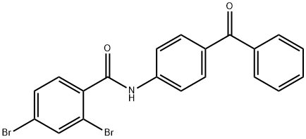 N-(4-benzoylphenyl)-2,4-dibromobenzamide Struktur