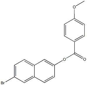 6-bromo-2-naphthyl 4-methoxybenzoate Struktur