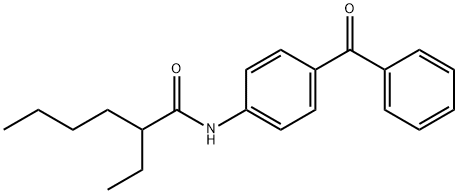 N-(4-benzoylphenyl)-2-ethylhexanamide Struktur