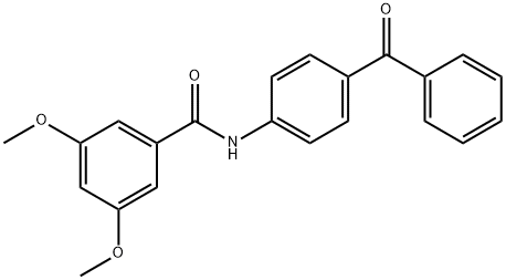 N-(4-benzoylphenyl)-3,5-dimethoxybenzamide Struktur