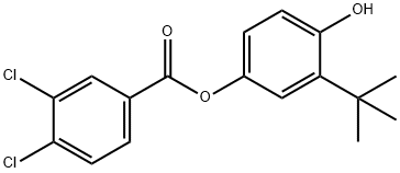 3-tert-butyl-4-hydroxyphenyl 3,4-dichlorobenzoate Struktur