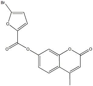 4-methyl-2-oxo-2H-chromen-7-yl 5-bromo-2-furoate Struktur