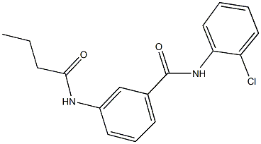 3-(butyrylamino)-N-(2-chlorophenyl)benzamide Struktur