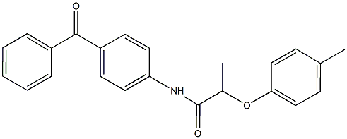 N-(4-benzoylphenyl)-2-(4-methylphenoxy)propanamide Struktur