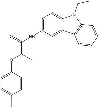 N-(9-ethyl-9H-carbazol-3-yl)-2-(4-methylphenoxy)propanamide Struktur