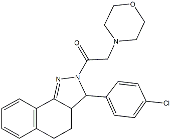 3-(4-chlorophenyl)-2-(4-morpholinylacetyl)-3,3a,4,5-tetrahydro-2H-benzo[g]indazole Struktur