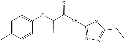 N-(5-ethyl-1,3,4-thiadiazol-2-yl)-2-(4-methylphenoxy)propanamide Struktur