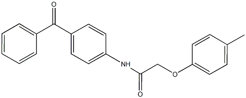 N-(4-benzoylphenyl)-2-(4-methylphenoxy)acetamide Struktur