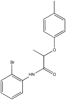 N-(2-bromophenyl)-2-(4-methylphenoxy)propanamide Struktur