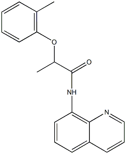 2-(2-methylphenoxy)-N-(8-quinolinyl)propanamide Struktur