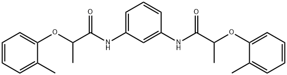 2-(2-methylphenoxy)-N-(3-{[2-(2-methylphenoxy)propanoyl]amino}phenyl)propanamide Struktur