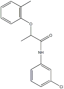 N-(3-chlorophenyl)-2-(2-methylphenoxy)propanamide Struktur