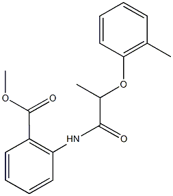 methyl 2-{[2-(2-methylphenoxy)propanoyl]amino}benzoate Struktur