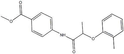 methyl 4-{[2-(2-methylphenoxy)propanoyl]amino}benzoate Struktur