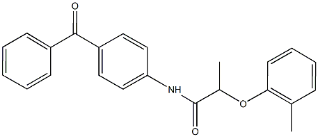 N-(4-benzoylphenyl)-2-(2-methylphenoxy)propanamide Struktur