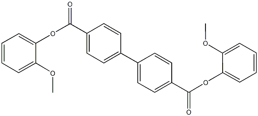 bis(2-methoxyphenyl) [1,1'-biphenyl]-4,4'-dicarboxylate Struktur