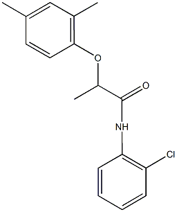 N-(2-chlorophenyl)-2-(2,4-dimethylphenoxy)propanamide Struktur