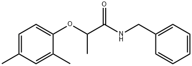 N-benzyl-2-(2,4-dimethylphenoxy)propanamide Struktur