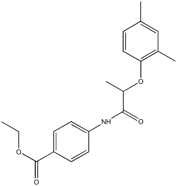 ethyl 4-{[2-(2,4-dimethylphenoxy)propanoyl]amino}benzoate Struktur