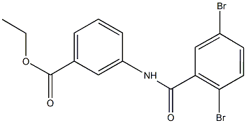 ethyl 3-[(2,5-dibromobenzoyl)amino]benzoate Struktur