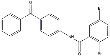 N-(4-benzoylphenyl)-2,5-dibromobenzamide Struktur