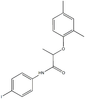 2-(2,4-dimethylphenoxy)-N-(4-iodophenyl)propanamide Struktur