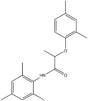 2-(2,4-dimethylphenoxy)-N-mesitylpropanamide Struktur