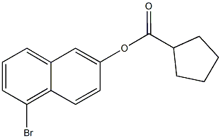 5-bromo-2-naphthyl cyclopentanecarboxylate Struktur