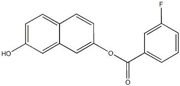 7-hydroxy-2-naphthyl 3-fluorobenzoate Struktur