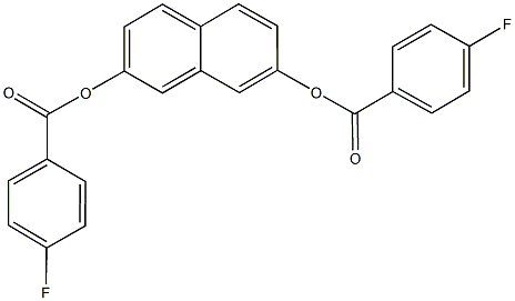 7-[(4-fluorobenzoyl)oxy]-2-naphthyl 4-fluorobenzoate Struktur