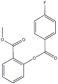 methyl 2-[(4-fluorobenzoyl)oxy]benzoate Struktur