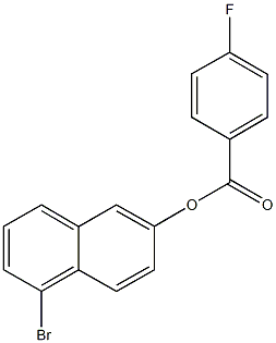 5-bromo-2-naphthyl 4-fluorobenzoate Struktur