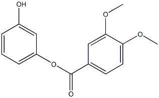 3-hydroxyphenyl 3,4-dimethoxybenzoate Struktur